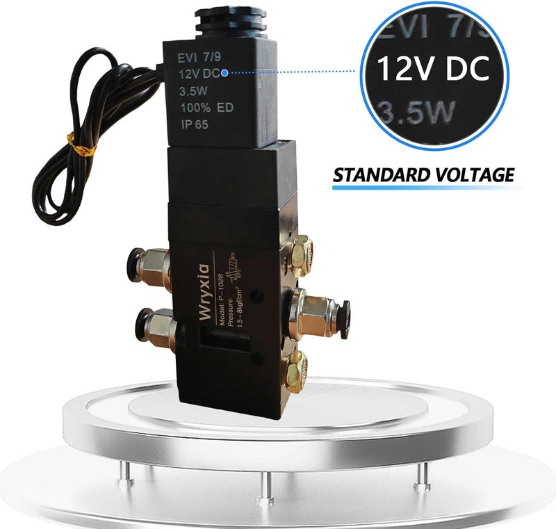 Wryxia Air Valve Push-Pull 4 Way 2 Position Manual Dump Truck Tailgate Valve BAV010 (electronic switch) - Image 2